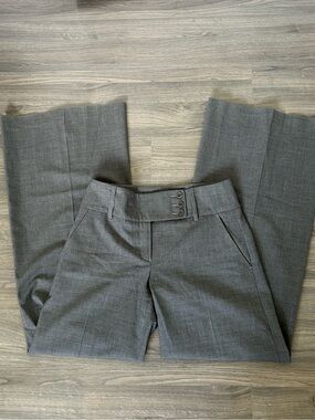 BCBGMaxAzria Y2K Style Grey Low Rise Mid Wide Leg Dress Pants Tabatha Trousers